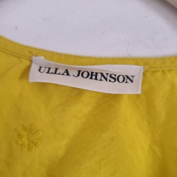 Ulla Johnson Gold Tessa V-Neck Mini Dress Size 2 - Picture 9 of 10